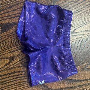 Snowflake Designs Sparkly Purple Shorts